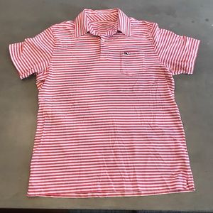 Vineyard Vines red striped polo